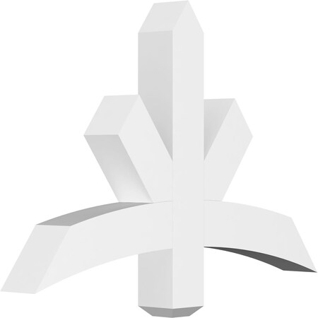 Ekena Millwork Alberta Architectural Grade PVC Gable Bracket, 36"W x 24"H x 4"D x 4"F, 16/12 Pitch GBP036X24X0404ALB00